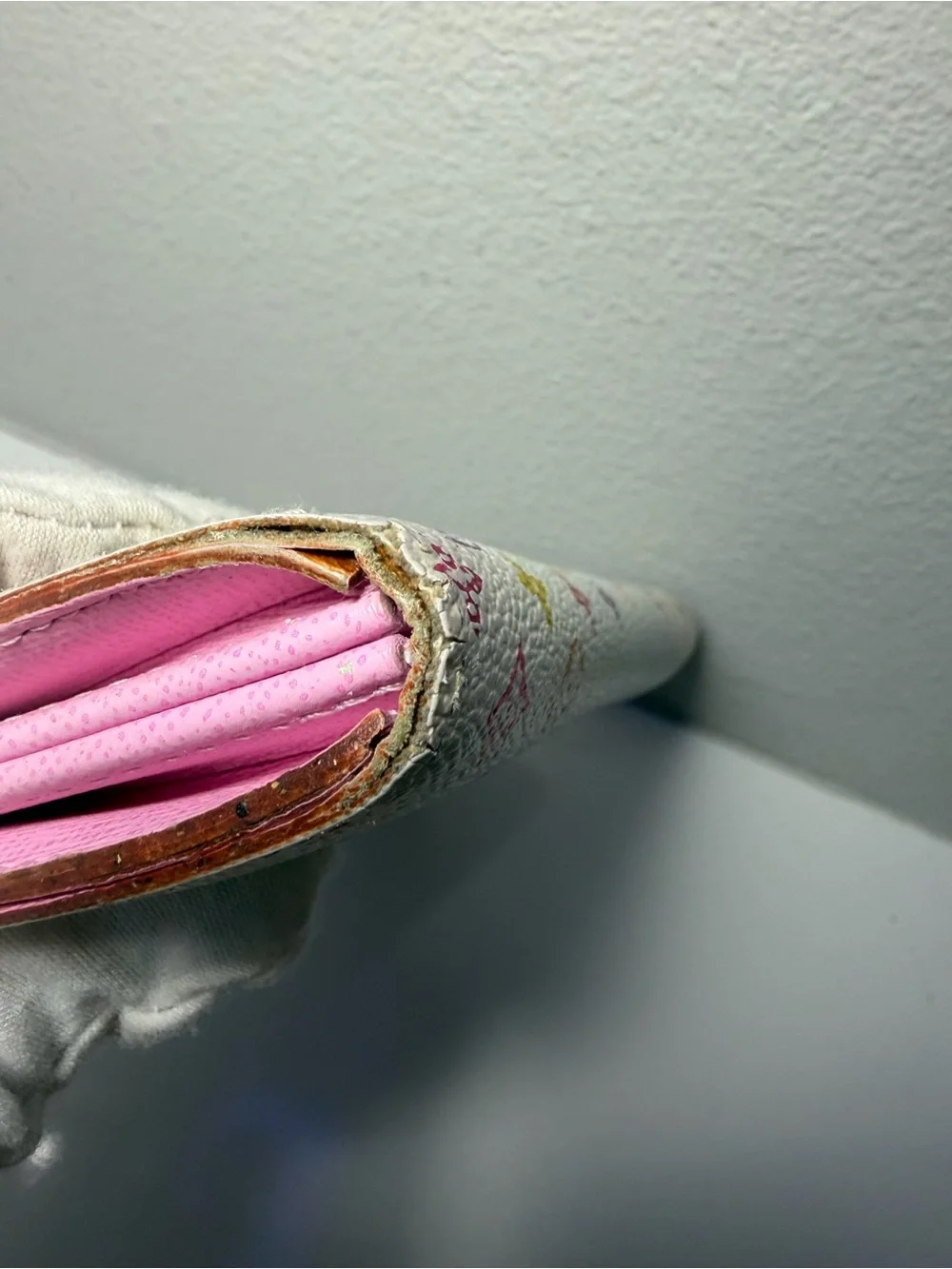 Louis Vuitton Murakami White Multicolor Monogram Canvas Long Wallet w Pink int.